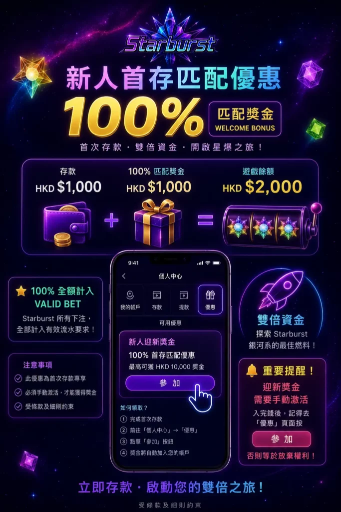 新人首存匹配優惠
